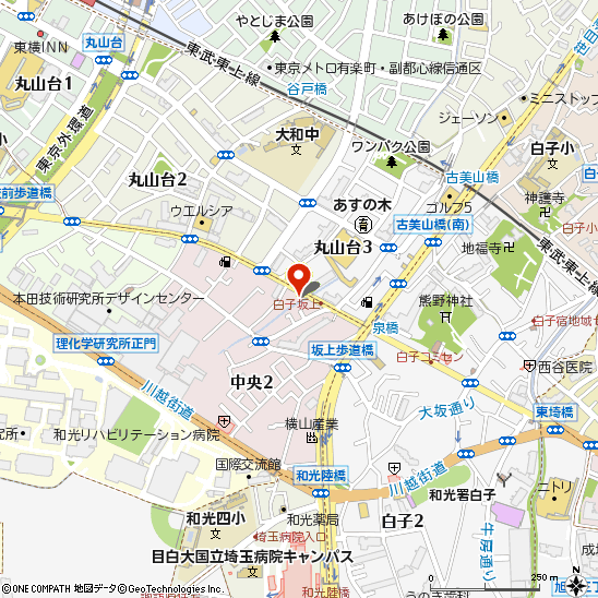 (株)小川商会　和光店付近の地図